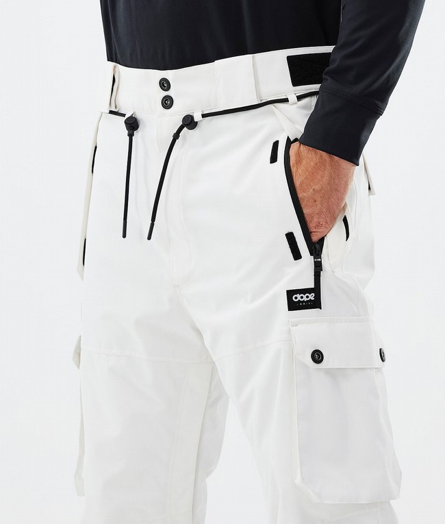 Men Dope Iconic Ski Pants White | VQSECWR-59