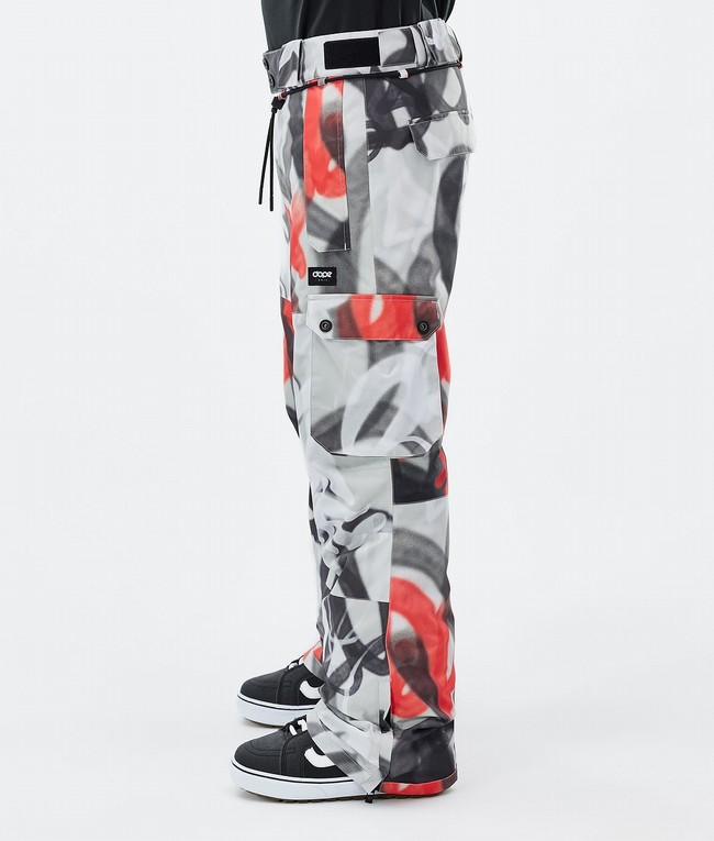 Men Dope Iconic Snowboard Pants Black / Red | HALPMKJ-98