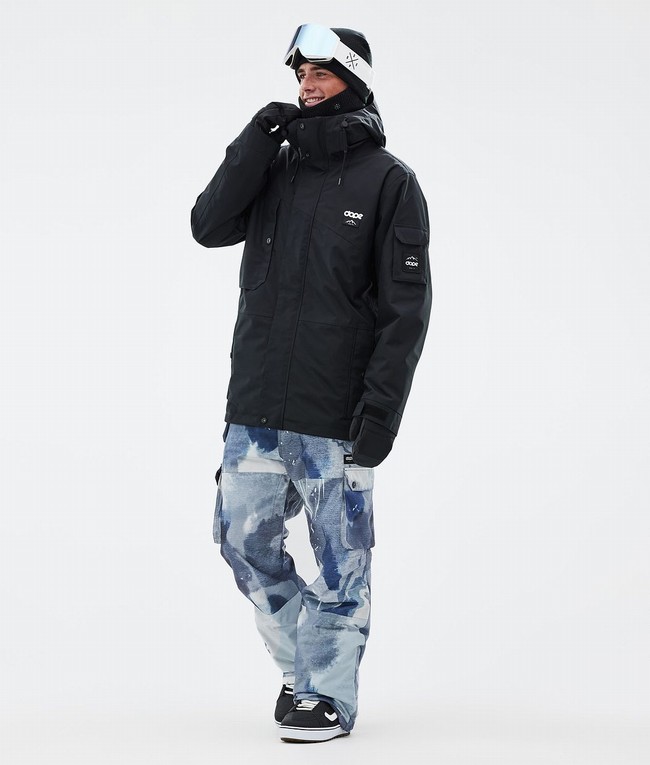 Men Dope Iconic Snowboard Pants Blue | SIFVXDW-39