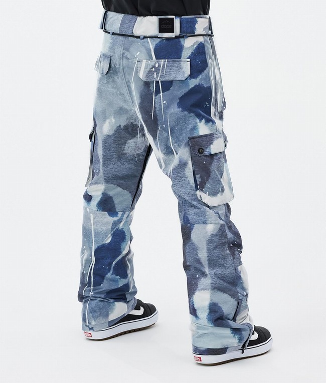 Men Dope Iconic Snowboard Pants Blue | SIFVXDW-39