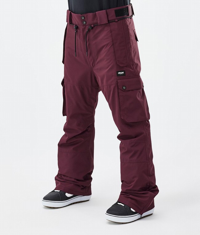 Men Dope Iconic Snowboard Pants Burgundy | OSILTKE-20