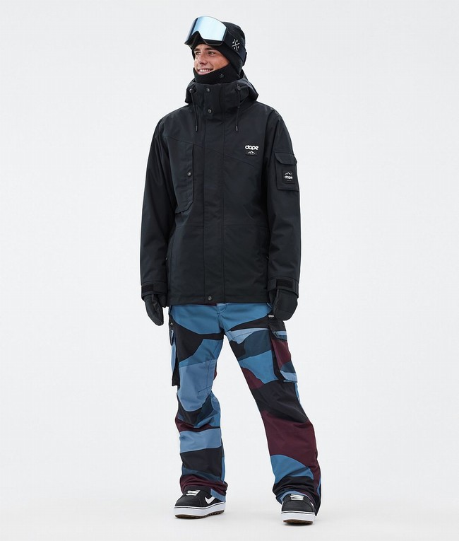 Men Dope Iconic Snowboard Pants Burgundy / Blue | WRPZJIN-63