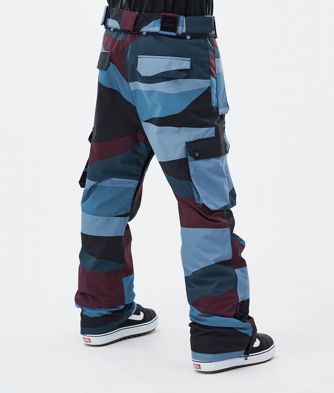 Men Dope Iconic Snowboard Pants Burgundy / Blue | WRPZJIN-63