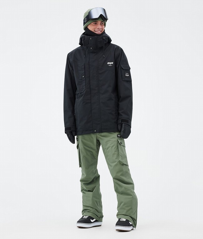 Men Dope Iconic Snowboard Pants Green | FJINZUS-28