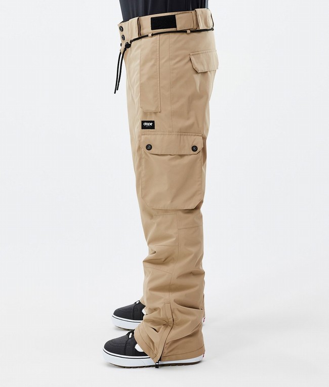 Men Dope Iconic Snowboard Pants Khaki | VDKFYMZ-86