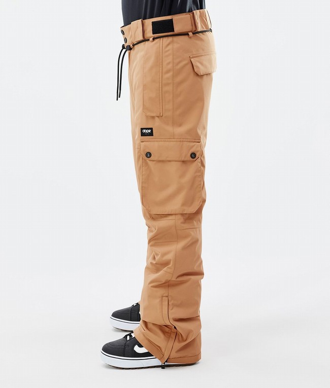 Men Dope Iconic Snowboard Pants Khaki / Yellow | DXHUWOG-84