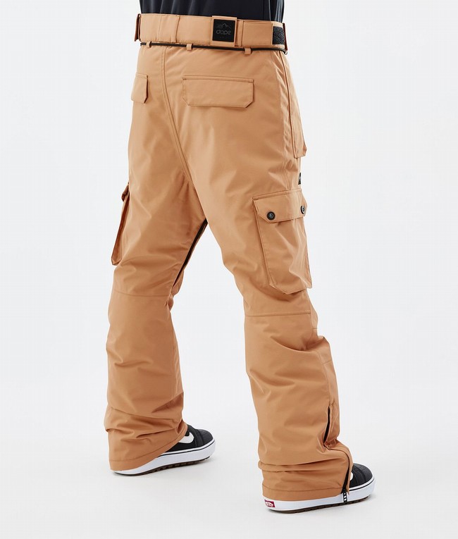 Men Dope Iconic Snowboard Pants Khaki / Yellow | DXHUWOG-84