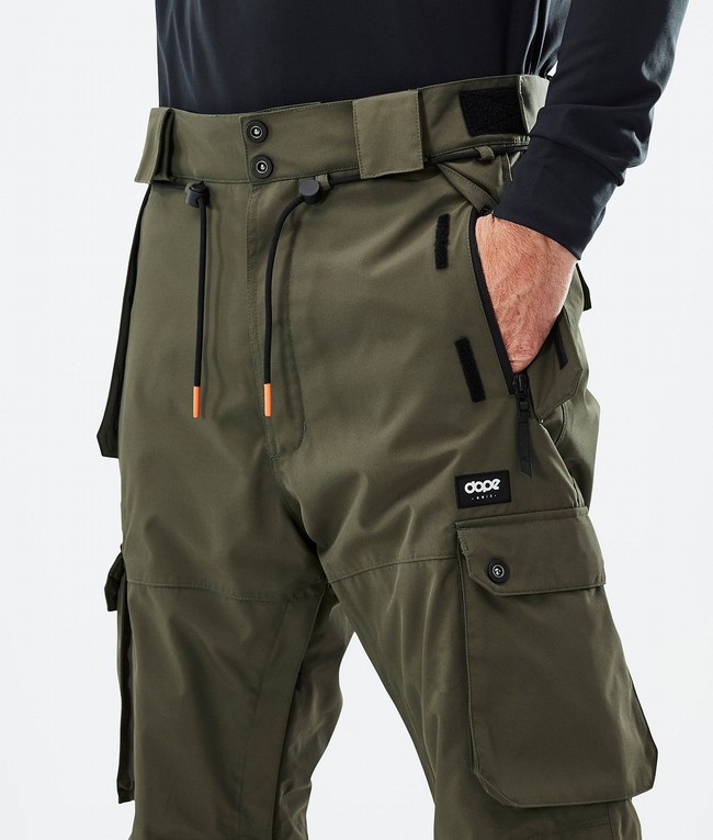 Men Dope Iconic Snowboard Pants Olive / Green | BCMPKAN-34