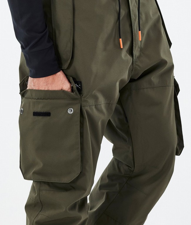 Men Dope Iconic Snowboard Pants Olive / Green | BCMPKAN-34