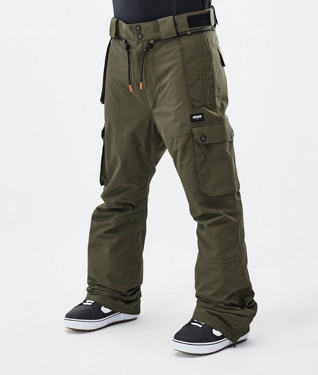 Men Dope Iconic Snowboard Pants Olive / Green | BCMPKAN-34