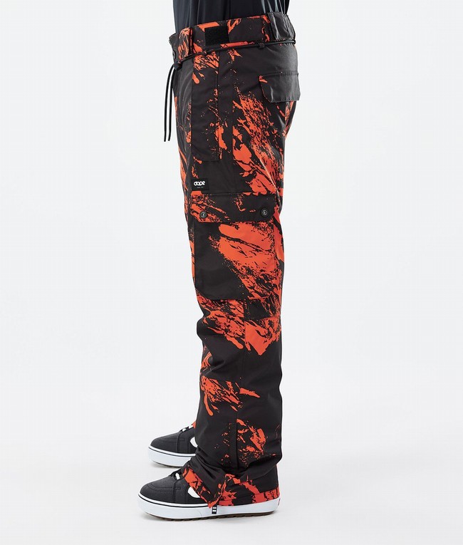 Men Dope Iconic Snowboard Pants Orange | XZEIOKP-87