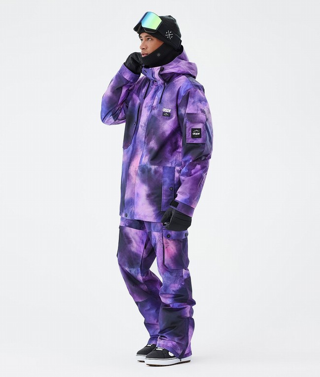 Men Dope Iconic Snowboard Pants Purple | AJZRVBS-17