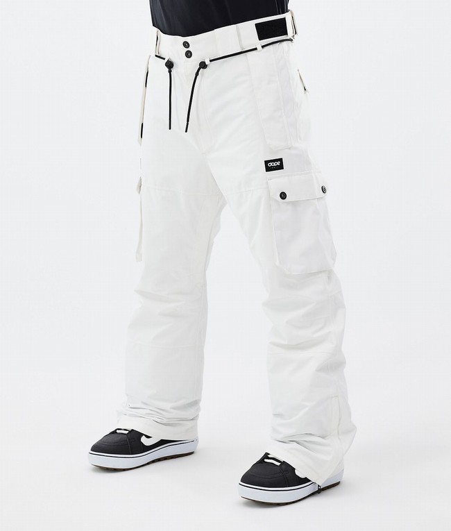 Men Dope Iconic Snowboard Pants White | NSAZLIT-81