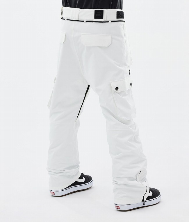 Men Dope Iconic Snowboard Pants White | YXBATPQ-85