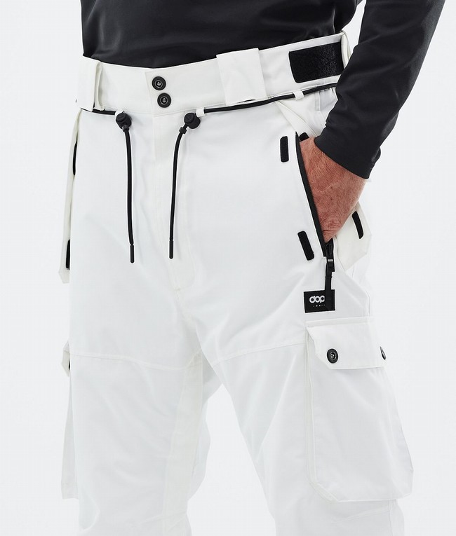 Men Dope Iconic Snowboard Pants White | YXBATPQ-85