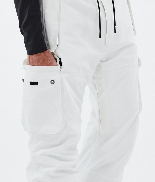 Men Dope Iconic Snowboard Pants White | YXBATPQ-85