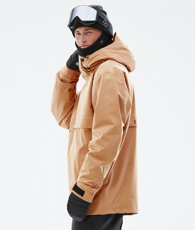 Men Dope Legacy Ski Jackets Khaki / Yellow | PGMREFA-45