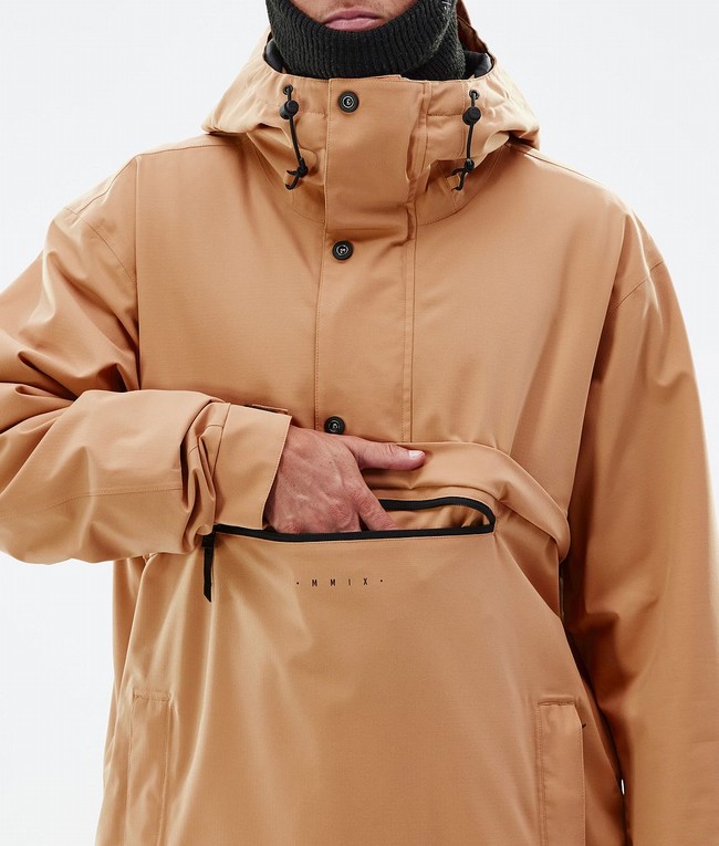 Men Dope Legacy Ski Jackets Khaki / Yellow | PGMREFA-45