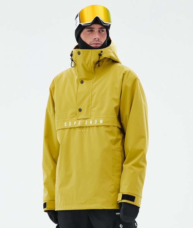 Men Dope Legacy Ski Jackets Yellow | OKLEIZF-02