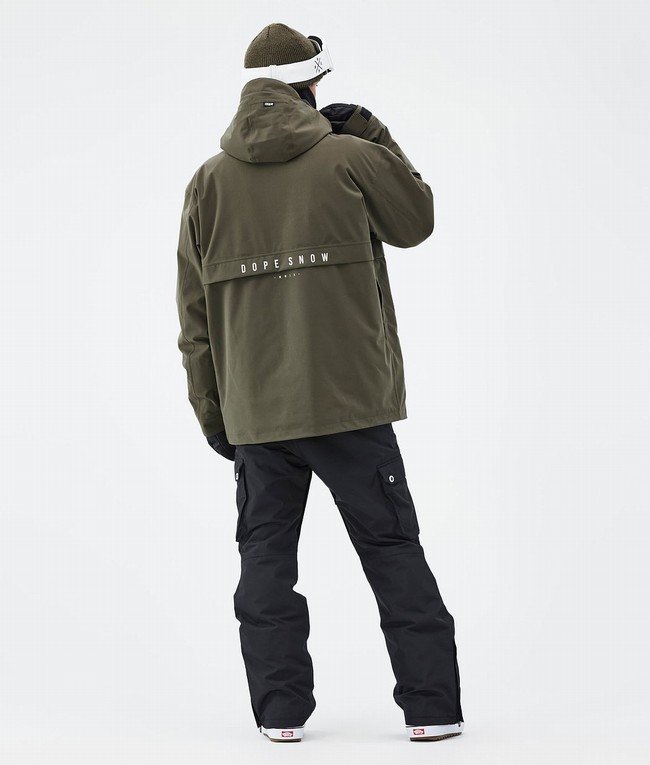 Men Dope Legacy Snowboard Jackets Olive / Green | BZHLPXS-26