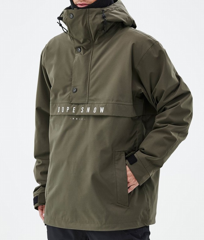 Men Dope Legacy Snowboard Jackets Olive / Green | BZHLPXS-26