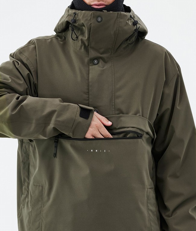 Men Dope Legacy Snowboard Jackets Olive / Green | BZHLPXS-26