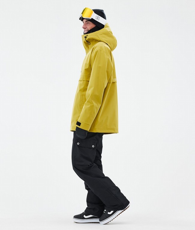 Men Dope Legacy Snowboard Jackets Yellow | IHBTKVJ-15