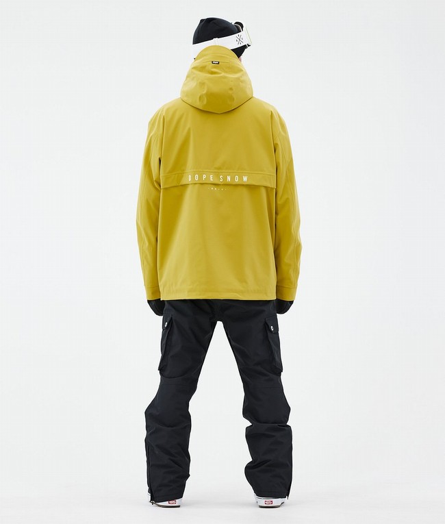 Men Dope Legacy Snowboard Jackets Yellow | IHBTKVJ-15