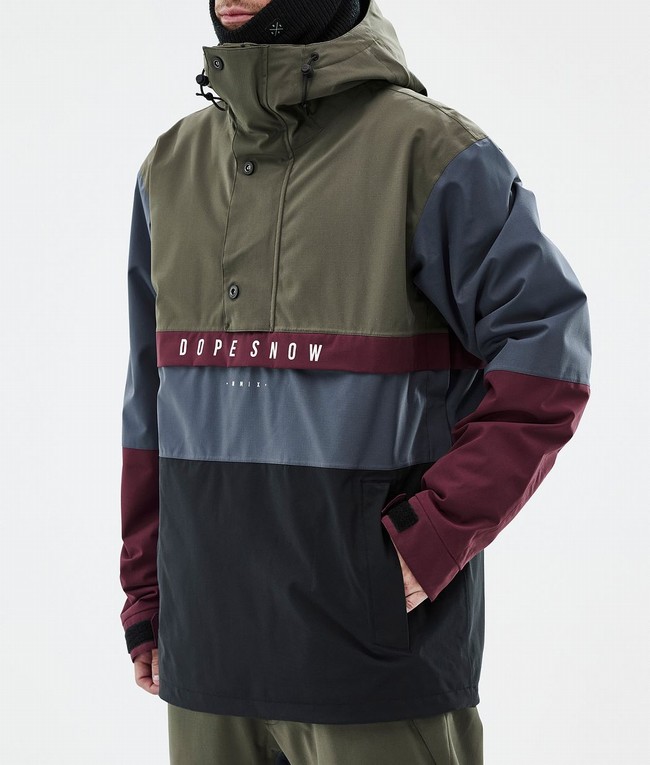 Men Dope Legacy Track Ski Jackets Green / Burgundy / Blue / Black | RFBSTPO-19