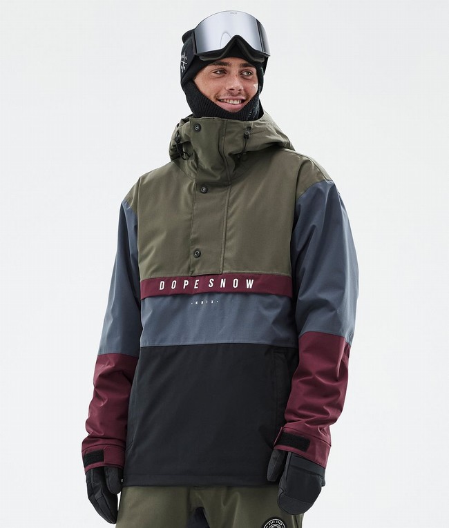 Men Dope Legacy Track Ski Jackets Green / Burgundy / Blue / Black | RFBSTPO-19