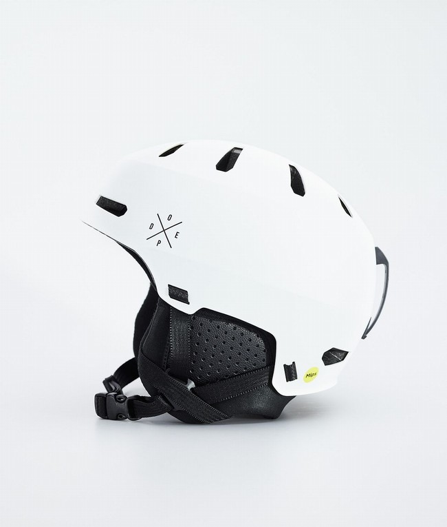 Men Dope Macon 2.0 MIPS Helmets White / Black | NQHPRVY-02