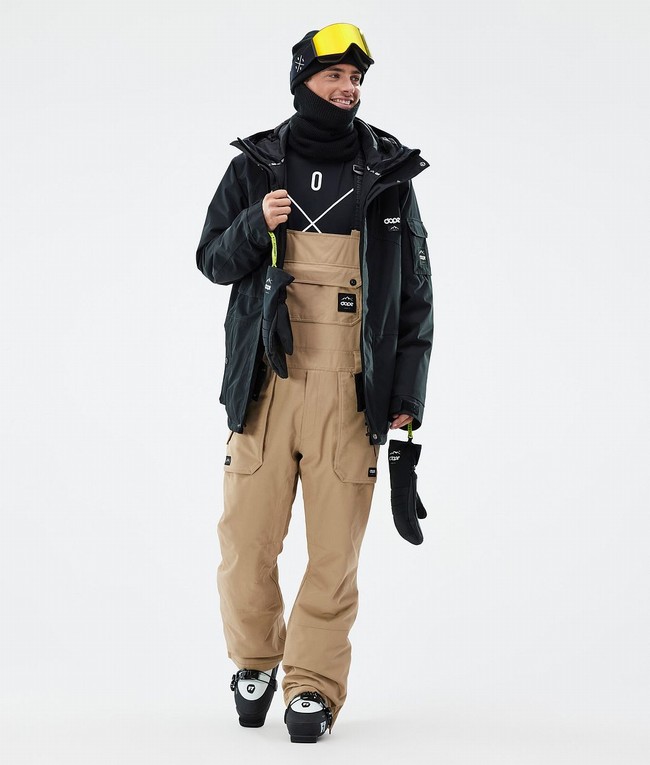 Men Dope Notorious B.I.B Ski Pants Khaki | HTINPSU-49