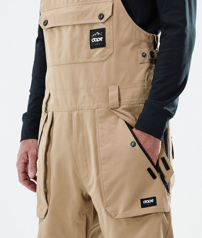 Men Dope Notorious B.I.B Ski Pants Khaki | HTINPSU-49