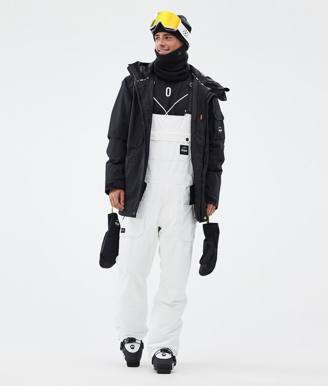 Men Dope Notorious B.I.B Ski Pants White | MNIAUXE-16