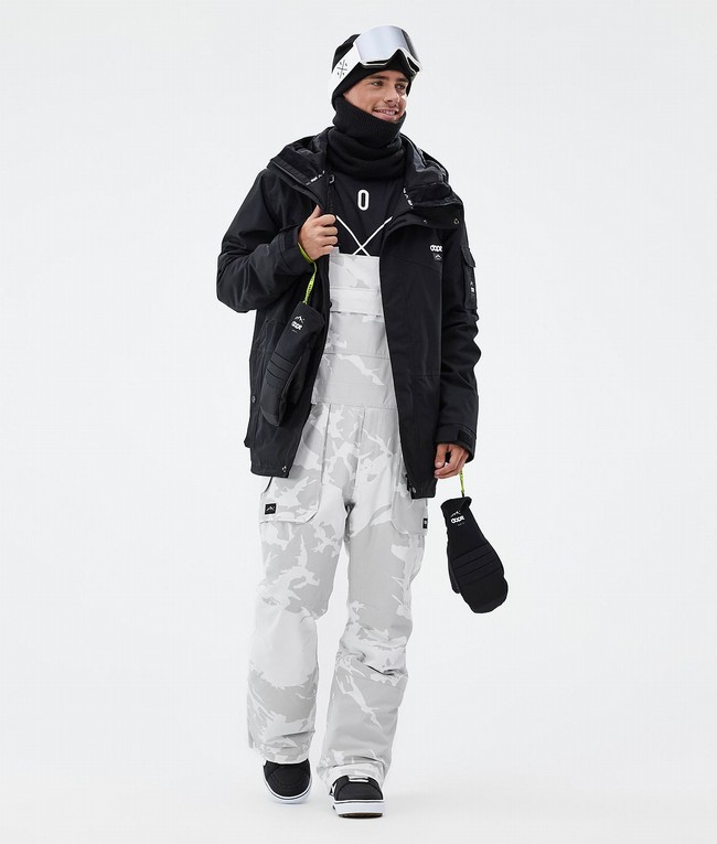 Men Dope Notorious B.I.B Snowboard Pants Grey / Camo | YIKPHWD-20