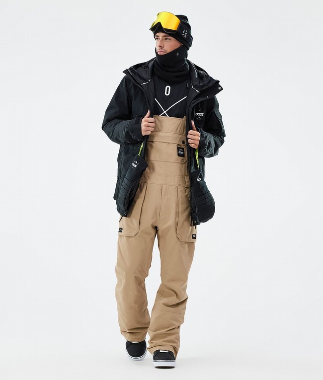 Men Dope Notorious B.I.B Snowboard Pants Khaki | EPFRAXU-72