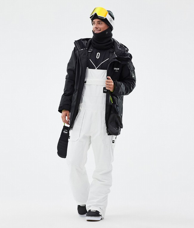 Men Dope Notorious B.I.B Snowboard Pants White | PYASEUN-93