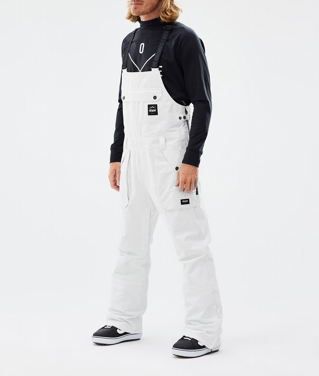 Men Dope Notorious B.I.B Snowboard Pants White | PYASEUN-93