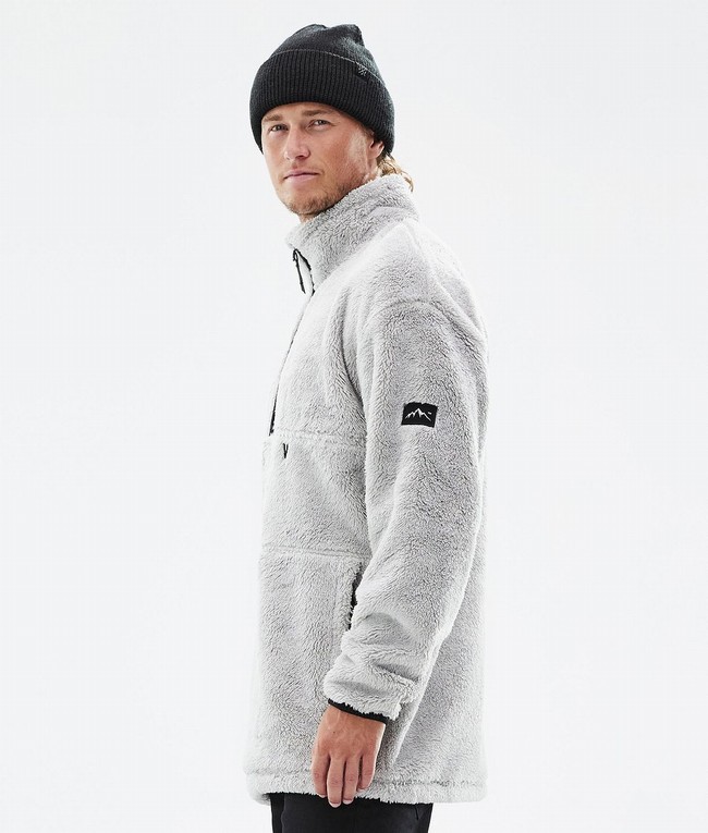 Men Dope Pile 2022 Fleece Light Grey | QBHPDOY-72