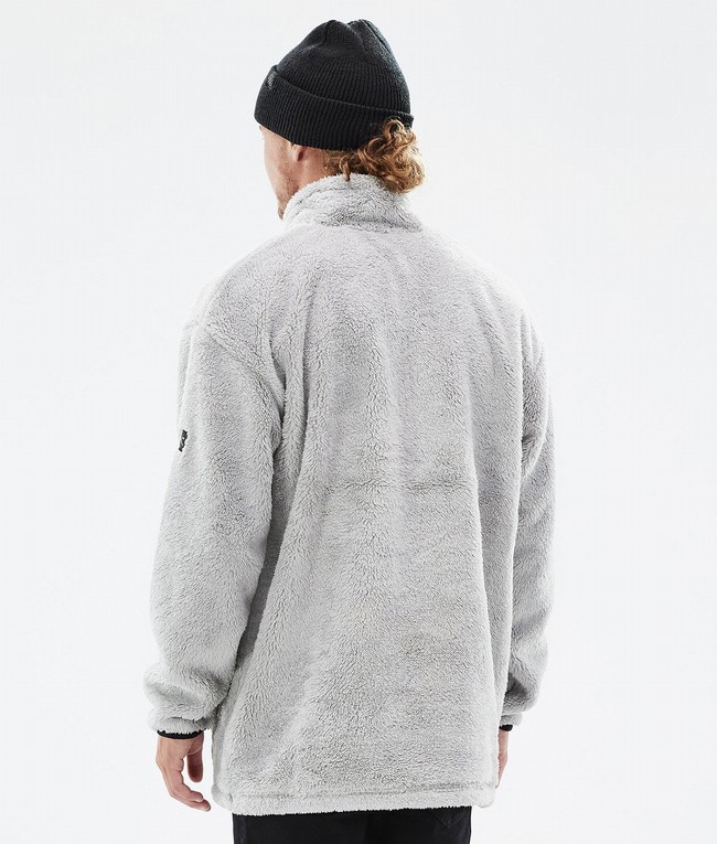 Men Dope Pile 2022 Fleece Light Grey | QBHPDOY-72