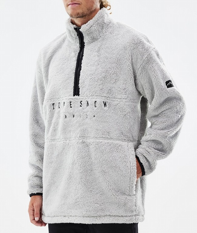 Men Dope Pile 2022 Fleece Light Grey | QBHPDOY-72