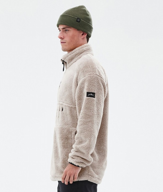 Men Dope Pile Fleece Beige | BWHQSRV-45