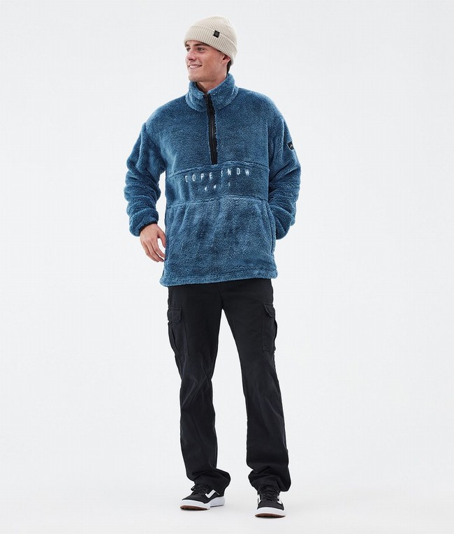 Men Dope Pile Fleece Blue / Grey | ZKCXGVN-81