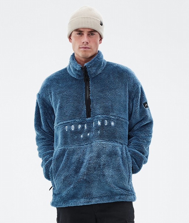 Men Dope Pile Fleece Blue / Grey | ZKCXGVN-81