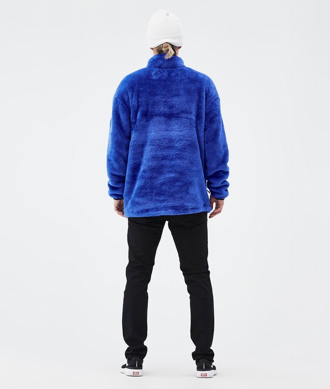 Men Dope Pile Fleece Deep Blue | ZPGJFWR-35