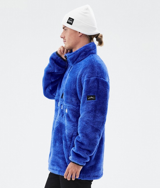 Men Dope Pile Fleece Deep Blue | ZPGJFWR-35