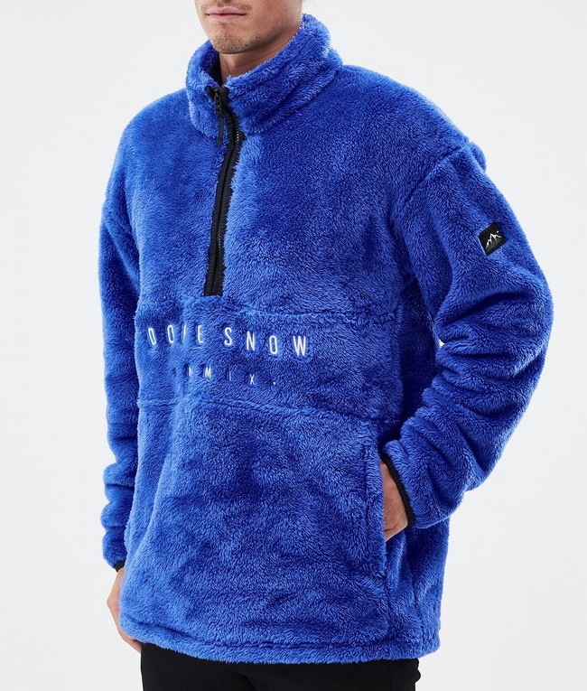 Men Dope Pile Fleece Deep Blue | ZPGJFWR-35