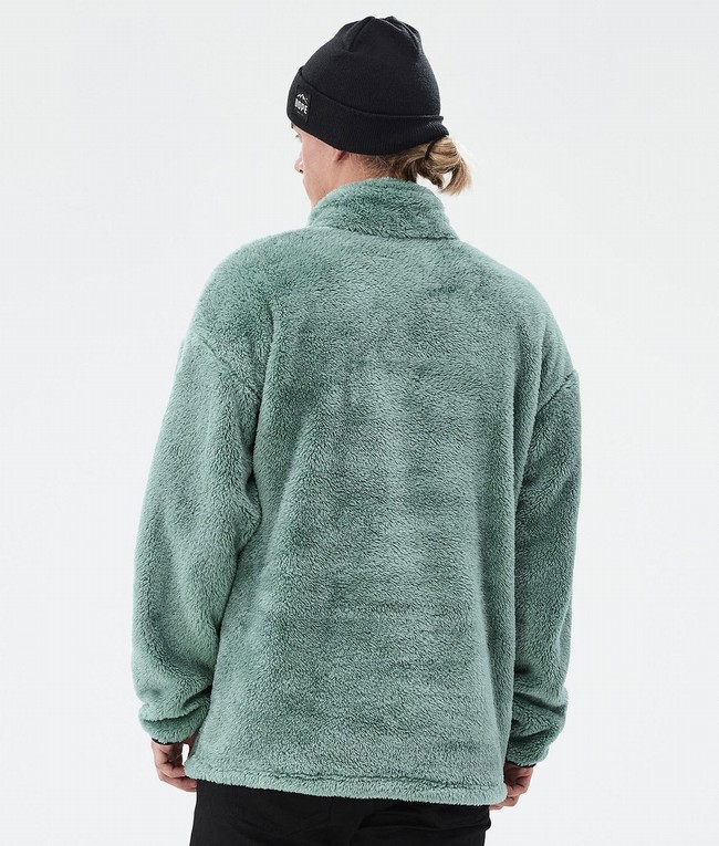 Men Dope Pile Fleece Green | GJKZMVN-81