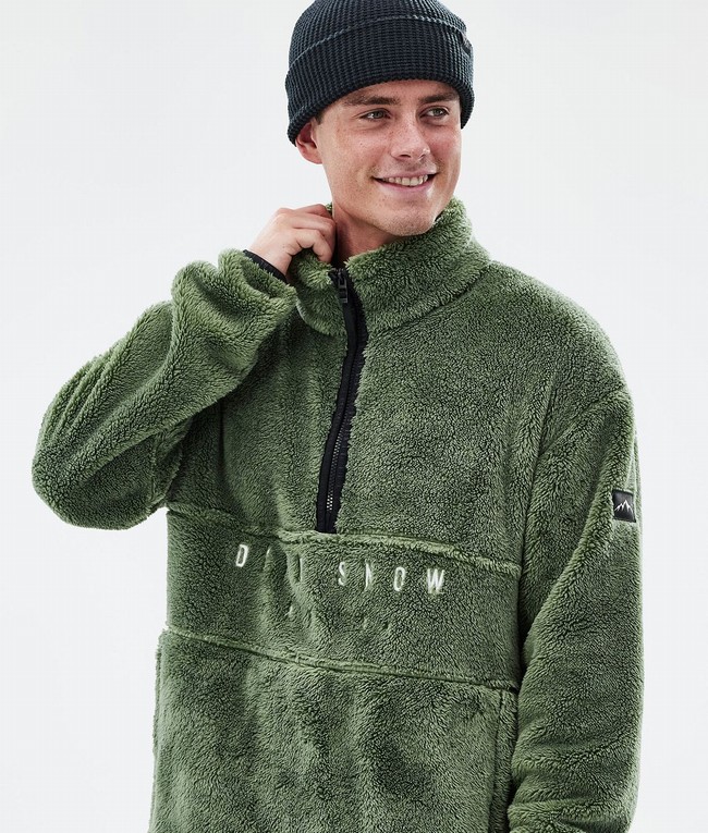 Men Dope Pile Fleece Green | SGQRDLH-72