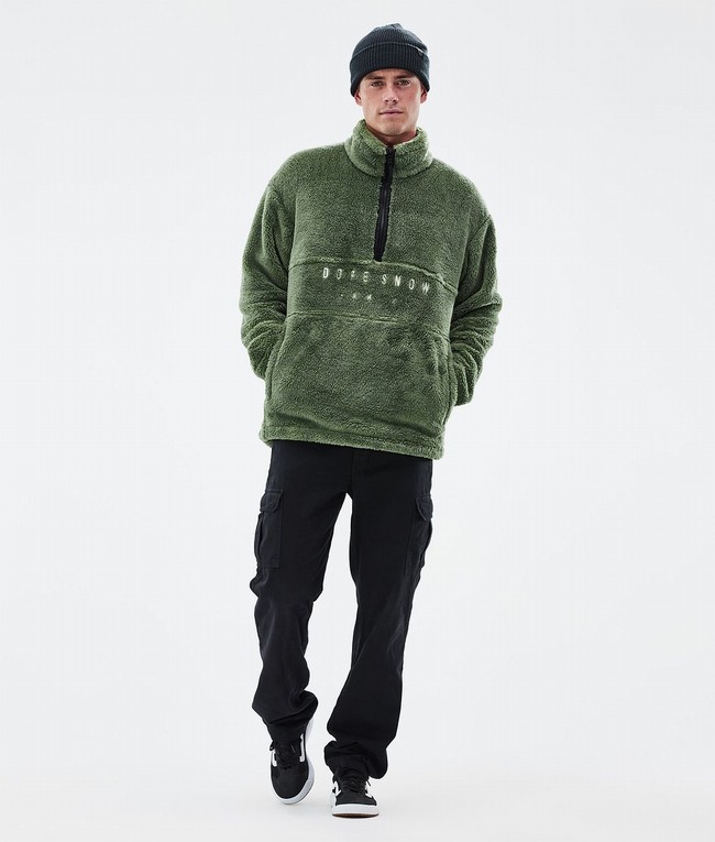 Men Dope Pile Fleece Green | SGQRDLH-72